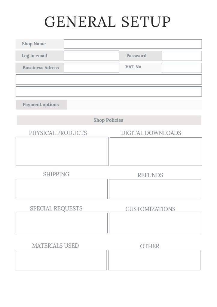 Etsy Shop Planner Bundle (40+ Digitally downloaded pages INCLUDED) #1 Best Selling