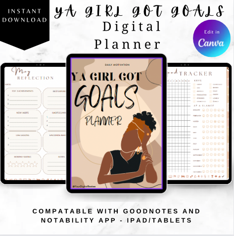 Digital Planner, Hyperlinked, Instant download, Fully Customisable templates Compatible with Goodnotes and Notability App (70+ Pages)